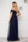 Rochie din tul cu paiete bleumarin lunga in clos cu rijelina 4 - StarShinerS.ro