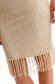 Cream skirt knitted short cut pencil fringes 5 - StarShinerS.com