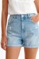 Blue short high waisted denim with front pockets 5 - StarShinerS.com