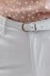 White trousers casual conical medium waist lateral pockets 4 - StarShinerS.com