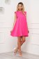 Pink dress short cut loose fit thin fabric with rounded cleavage 3 - StarShinerS.com