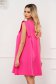 Pink dress short cut loose fit thin fabric with rounded cleavage 2 - StarShinerS.com