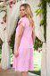 Lightpink dress thin fabric midi loose fit with ruffle details 2 - StarShinerS.com