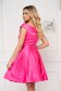 Pink dress from satin cloche occasional on the shoulders short cut 3 - StarShinerS.com