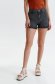 Black short casual high waisted denim with pockets 1 - StarShinerS.com
