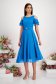 - StarShinerS turquoise dress midi cloche from veil fabric with glitter details 3 - StarShinerS.com