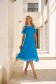 Turquoise Veil Midi Dress with Glitter Applications - StarShinerS 2 - StarShinerS.com