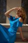 Turquoise Veil Midi Dress with Glitter Applications - StarShinerS 5 - StarShinerS.com
