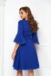 Rochie din stofa elastica albastra in clos cu volanase la maneca - StarShinerS 2 - StarShinerS.ro