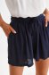 Dark blue shorts high waisted loose fit thin fabric 5 - StarShinerS.com