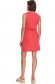 Coral dress short cut sleeveless with rounded cleavage 3 - StarShinerS.com