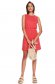 Coral dress short cut sleeveless with rounded cleavage 4 - StarShinerS.com