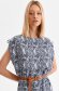 Rochie din material subtire neagra scurta cu croi larg si imprimeu abstract - Top Secret 4 - StarShinerS.ro