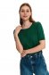 Green sweater knitted short sleeves loose fit 1 - StarShinerS.com