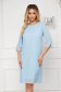 Rochie din voal cu aplicatii cu sclipici albastru-deschis scurta cu un croi drept - StarShinerS 1 - StarShinerS.ro