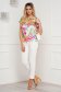 StarShinerS women`s blouse from satin asymmetrical loose fit with floral print 4 - StarShinerS.com
