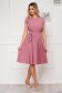 Rochie din lycra roz prafuit cu aplicatii cu sclipici in clos cu elastic in talie - StarShinerS 4 - StarShinerS.ro