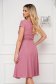 Rochie din lycra roz prafuit cu aplicatii cu sclipici in clos cu elastic in talie - StarShinerS 2 - StarShinerS.ro