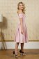 Lightpink dress cloche naked shoulders with pearls taffeta 2 - StarShinerS.com