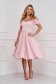 Lightpink dress cloche naked shoulders with pearls taffeta 1 - StarShinerS.com