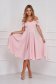 Lightpink dress cloche naked shoulders with pearls taffeta 4 - StarShinerS.com