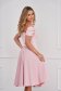 Lightpink dress cloche naked shoulders with pearls taffeta 3 - StarShinerS.com