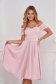 Lightpink dress cloche naked shoulders with pearls taffeta 2 - StarShinerS.com