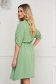 Lightgreen dress georgette short cut cloche with elastic waist accessorized with tied waistband 2 - StarShinerS.com