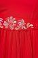 Rochie plisata din voal rosie midi in clos accesorizata cu cordon brodat in atelierele proprii - StarShinerS 5 - StarShinerS.ro