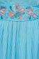 Rochie plisata din voal albastru aqua midi in clos accesorizata cu cordon brodat in atelierele proprii - StarShinerS 5 - StarShinerS.ro