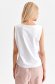 White top shirt cotton loose fit with v-neckline 3 - StarShinerS.com