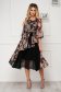 Dress from veil fabric midi cloche with elastic waist with floral print 4 - StarShinerS.com