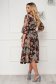 Dress from veil fabric midi cloche with elastic waist with floral print 2 - StarShinerS.com