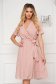 - StarShinerS lightpink dress from veil fabric with glitter details midi cloche wrap around 1 - StarShinerS.com