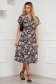 Dress georgette cloche with elastic waist with floral print midi 4 - StarShinerS.com