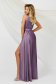 Rochie din voal satinat mov lunga in clos cu cordon detasabil - PrettyGirl 3 - StarShinerS.ro