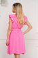 Rochie din georgette roz scurta in clos cu elastic in talie si accesoriu tip curea - SunShine 2 - StarShinerS.ro