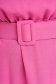 Rochie din georgette roz scurta in clos cu elastic in talie si accesoriu tip curea - SunShine 5 - StarShinerS.ro