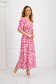 Dress cloche with elastic waist midi thin fabric 3 - StarShinerS.com