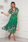 Dress pleated from veil fabric midi cloche with elastic waist accessorized with belt 2 - StarShinerS.com