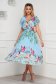 Dress pleated from veil fabric midi cloche with elastic waist accessorized with belt 3 - StarShinerS.com