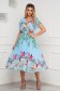 Dress pleated from veil fabric midi cloche with elastic waist accessorized with belt 1 - StarShinerS.com