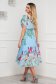 Dress pleated from veil fabric midi cloche with elastic waist accessorized with belt 2 - StarShinerS.com