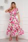 Rochie din voal midi in clos cu elastic in talie si imprimeu floral - SunShine 4 - StarShinerS.ro