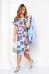 Dress midi straight accessorized with tied waistband thin fabric - StarShinerS 4 - StarShinerS.com
