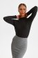 Black sweater from elastic fabric with turtle neck 1 - StarShinerS.com