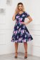 Dress midi cloche georgette with floral print 3 - StarShinerS.com