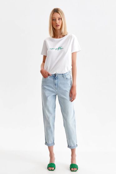 Trousers, Lightblue trousers medium waist straight - StarShinerS.com