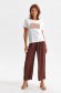 Tricou din bumbac alb cu croi larg si imprimeu abstract - Top Secret 3 - StarShinerS.ro
