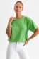 Green women`s blouse loose fit with laced details 1 - StarShinerS.com
